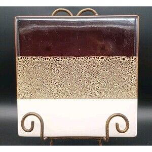Pier One Imports TriColor Footed Trivet Brown 8" Square